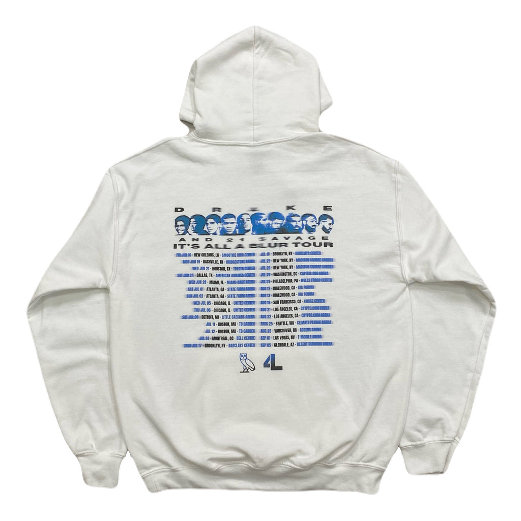 Drake 21 Savage It’s All A Blur 2023 Tour Rare Rap Hoodie Men’s Medium