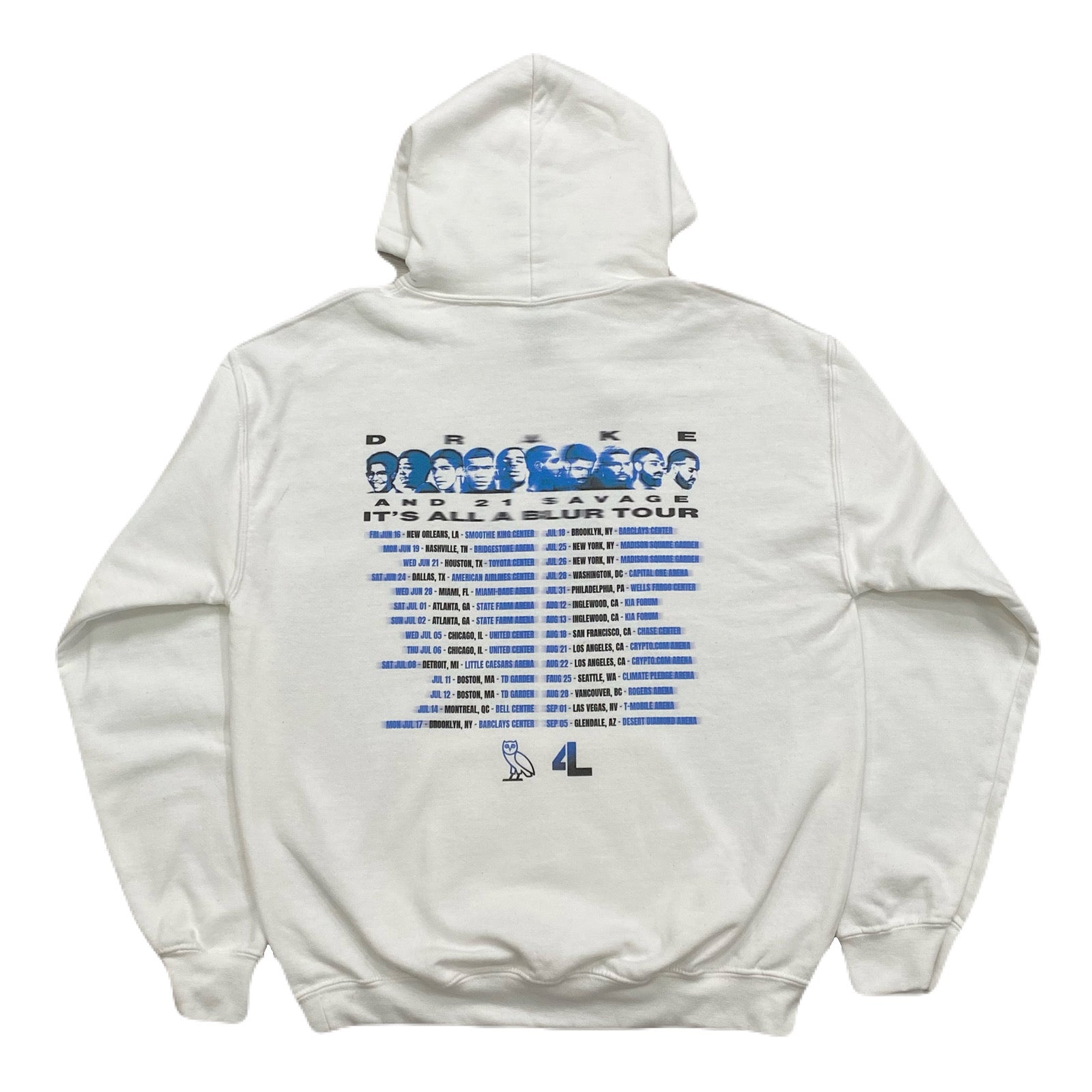 Drake 21 Savage It’s All A Blur 2023 Tour Rare Rap Hoodie Men’s Medium