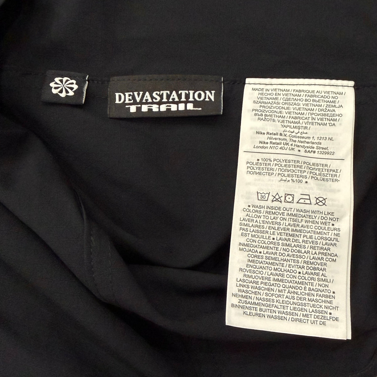 Nike ACG Dri-Fit UV Devastation Trail DN3936-010 Black Button Up Shirt Men’s XL