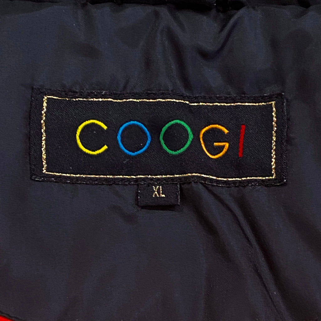 COOGI Black Multicolor Rainbow Puffer Vest Women’s XL