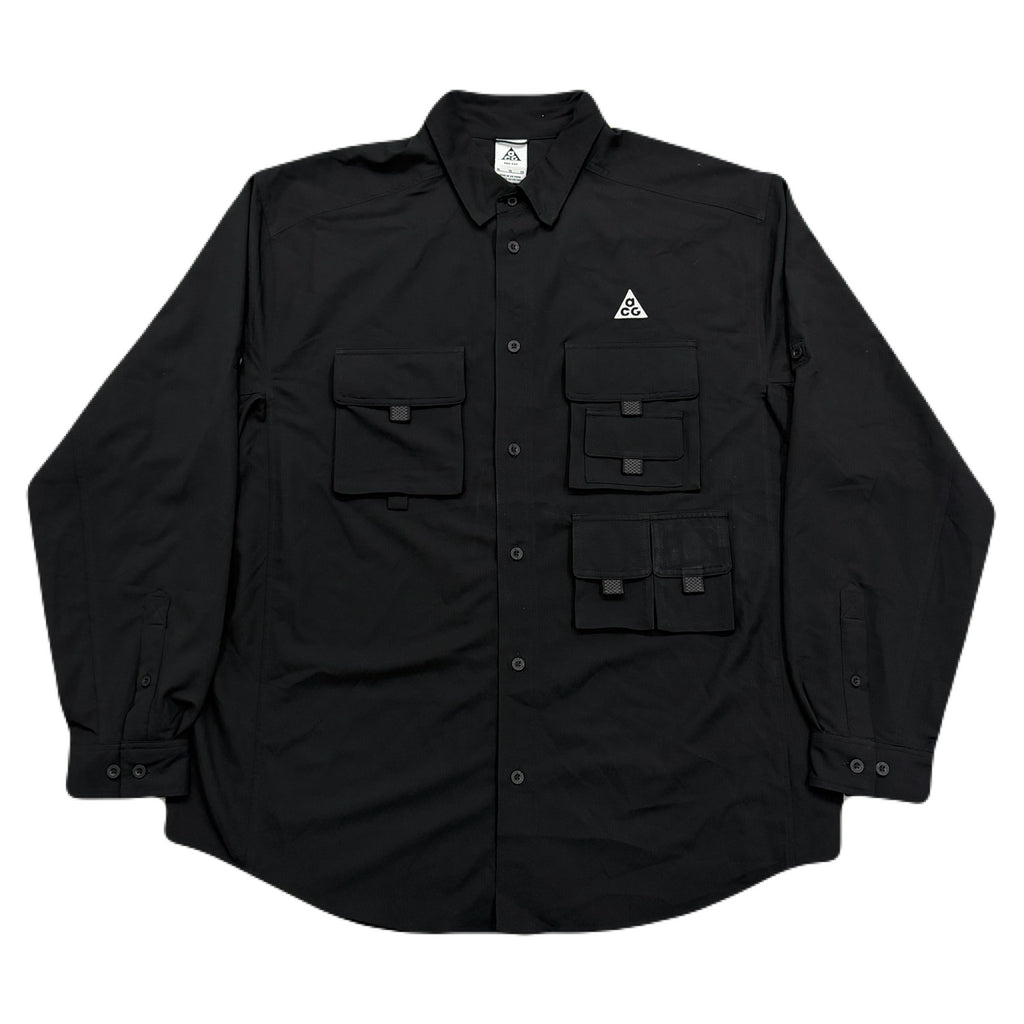 Nike ACG Dri-Fit UV Devastation Trail DN3936-010 Black Button Up Shirt Men’s XL