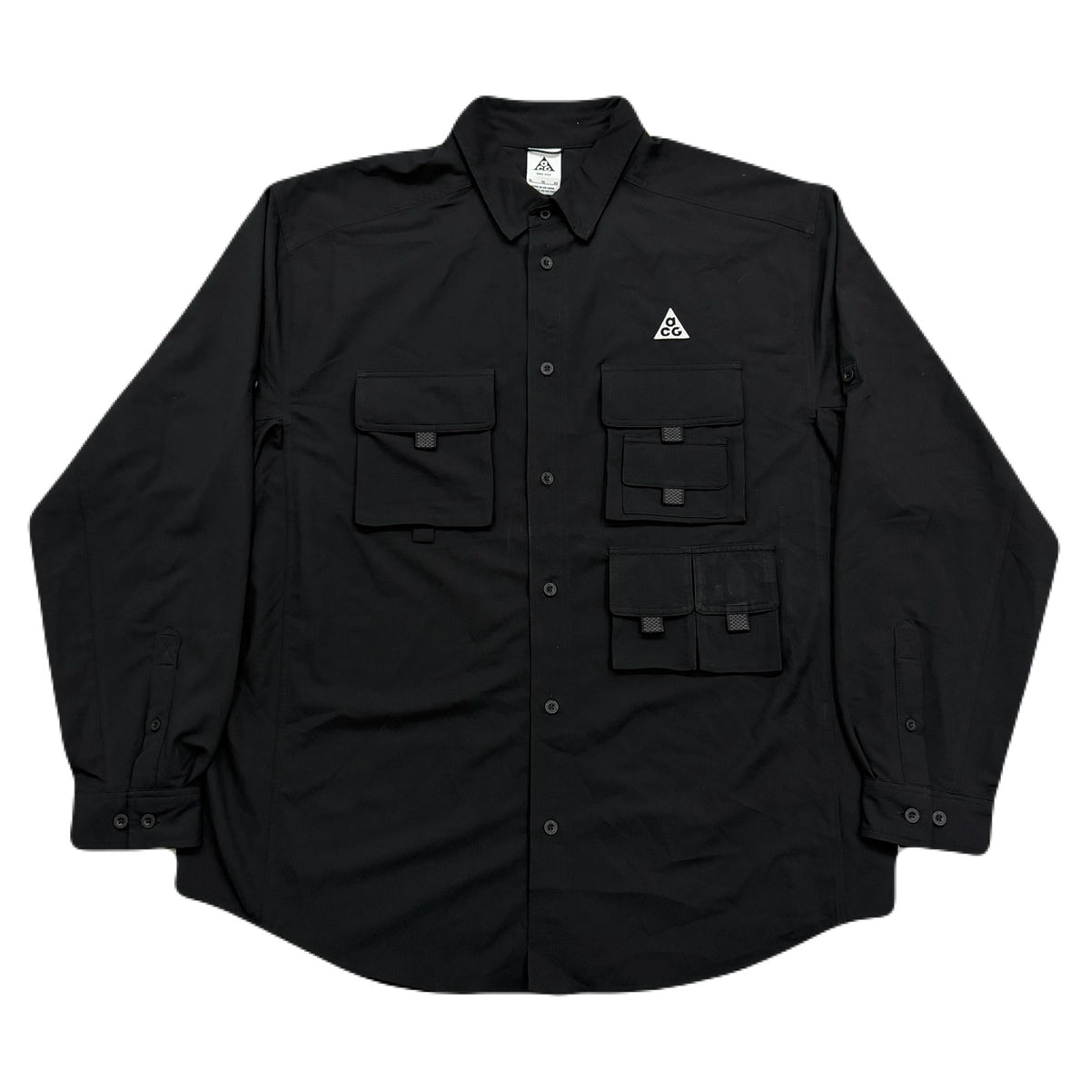 Nike ACG Dri-Fit UV Devastation Trail DN3936-010 Black Button Up Shirt Men’s XL