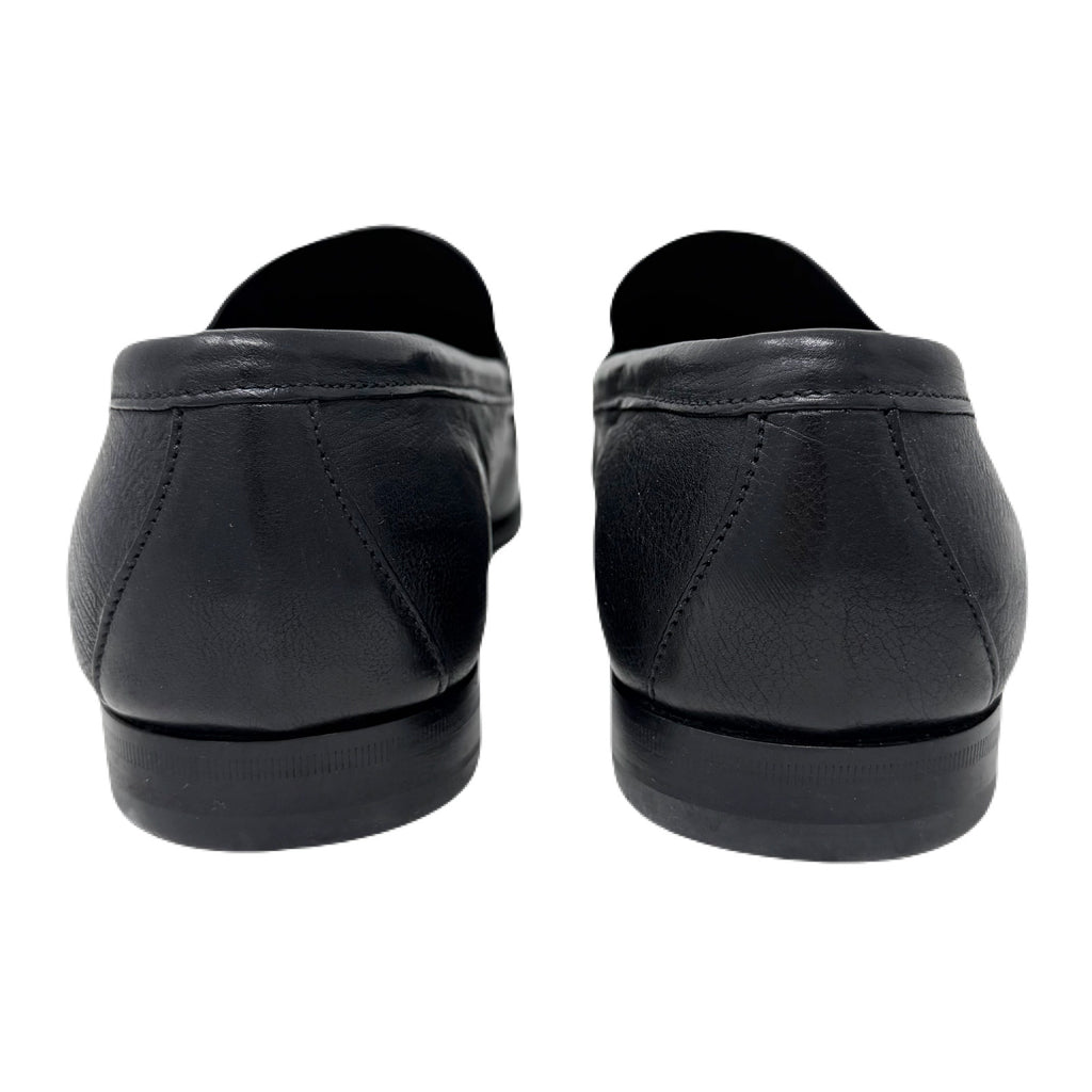 Prada Nero 2D 2121 Black Grain Calf Leather Slip-On Dress Shoes Men’s 9.5 US