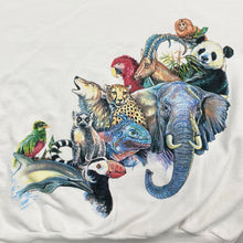 Load image into Gallery viewer, Vintage 1991 Harlequin Save A Day For Wildlife Double Sided Sweatshirt Adult Medium
