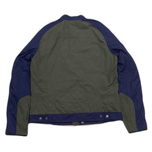 Load image into Gallery viewer, Diesel Y2K Patched Gray Blue Cafe Racer Biker Moto Jacket Men’s XXL
