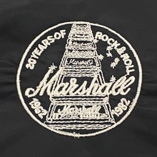 Load image into Gallery viewer, Vintage 80’s Marshall Amps 20 Year Anniversary Rock Music Satin Bomber Jacket Men’s Large

