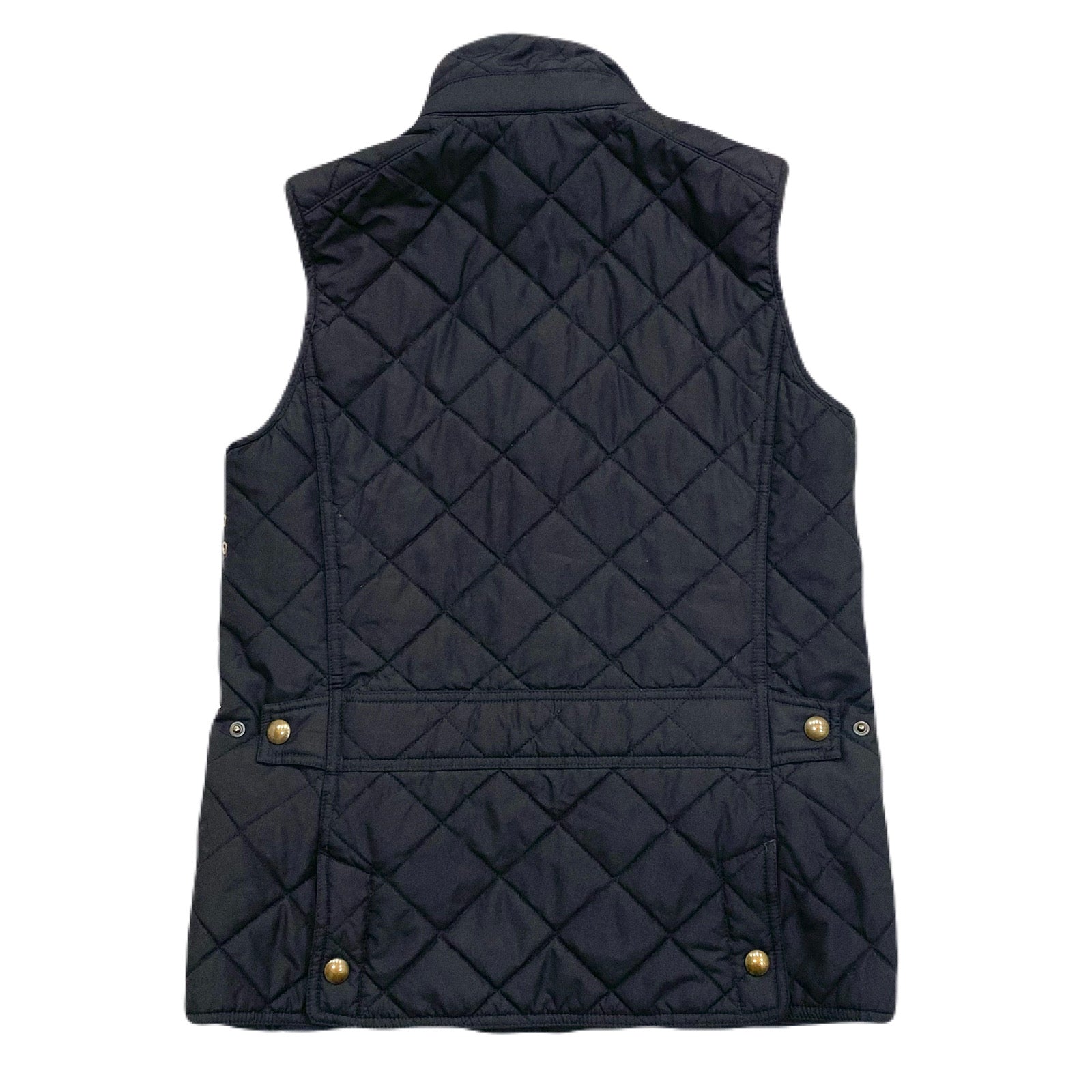 Polo Ralph Lauren Black Corduroy Collar Quilted Equestrian Vest Women’s XS