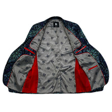 Load image into Gallery viewer, Twisted Tailor Floral Oddity Green Skull Lined Suit Jacket Men’s 44 R
