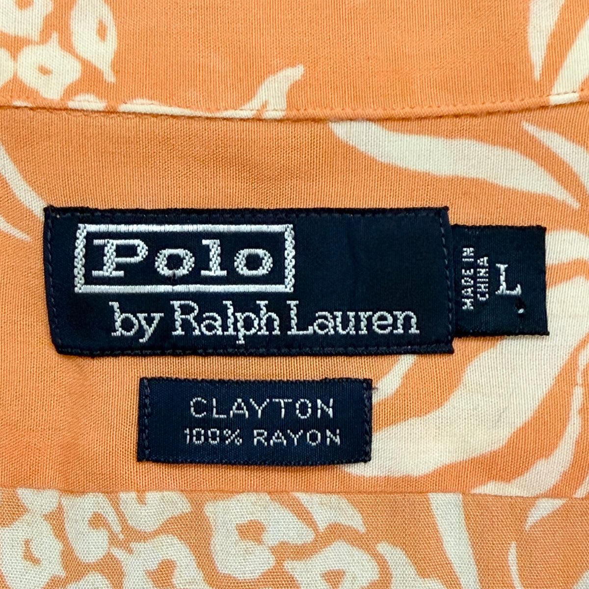 Vintage Polo Ralph Lauren Clayton Floral Rayon Hawaiian Shirt Men’s Large