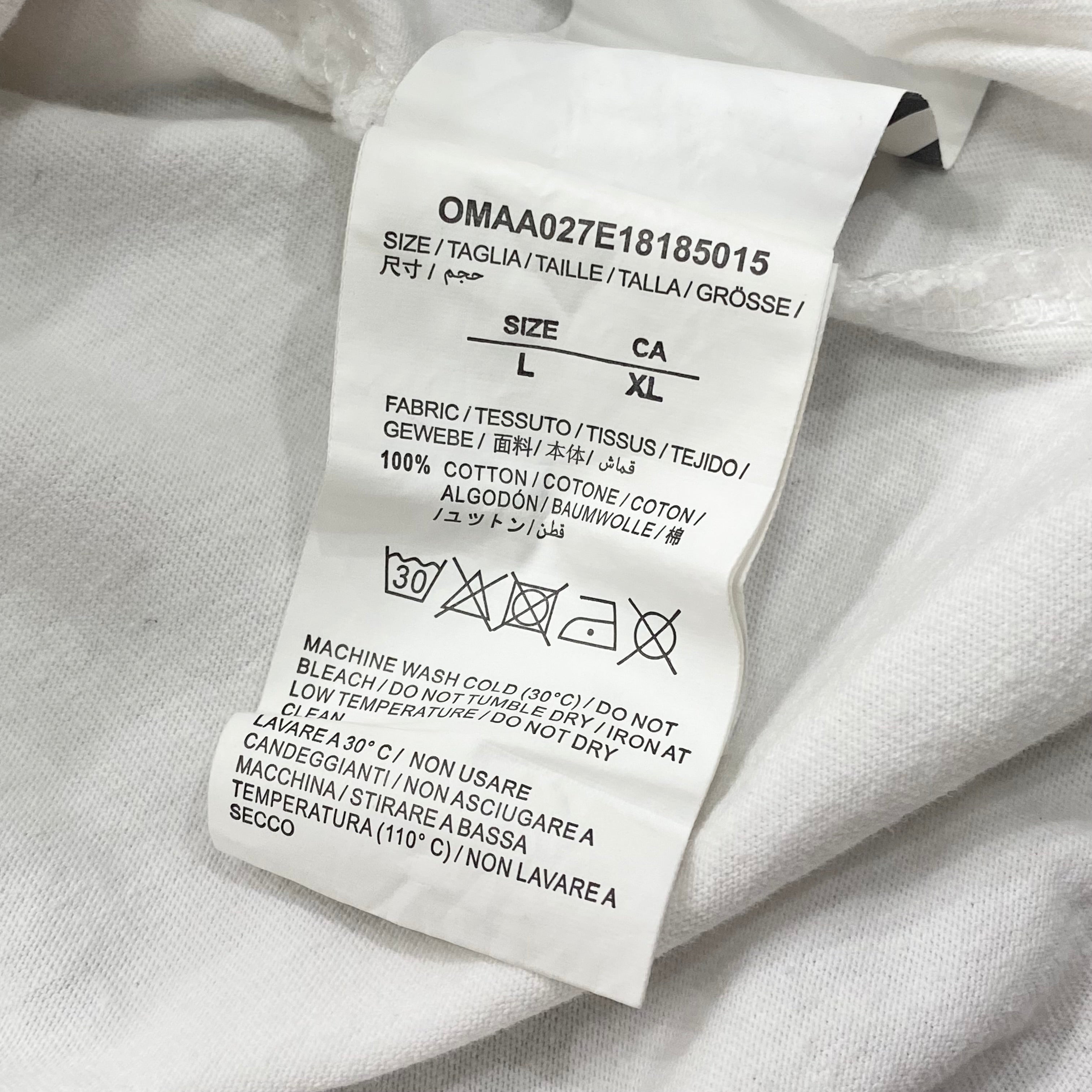 Off-White C/o Virgil Abloh Main Label 2013 Tape Arrows T-Shirt Men’s XL