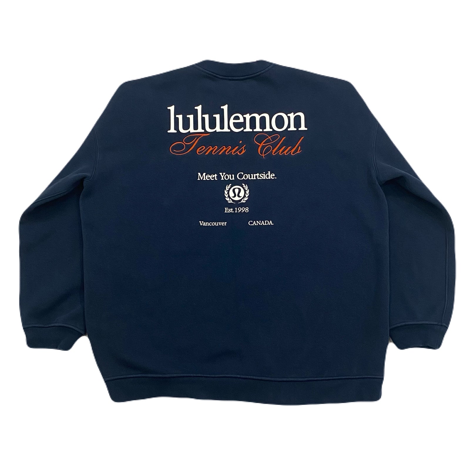 Lululemon Tennis Club Heavyweight Navy Oversized Crewneck Sweatshirt Women’s XL