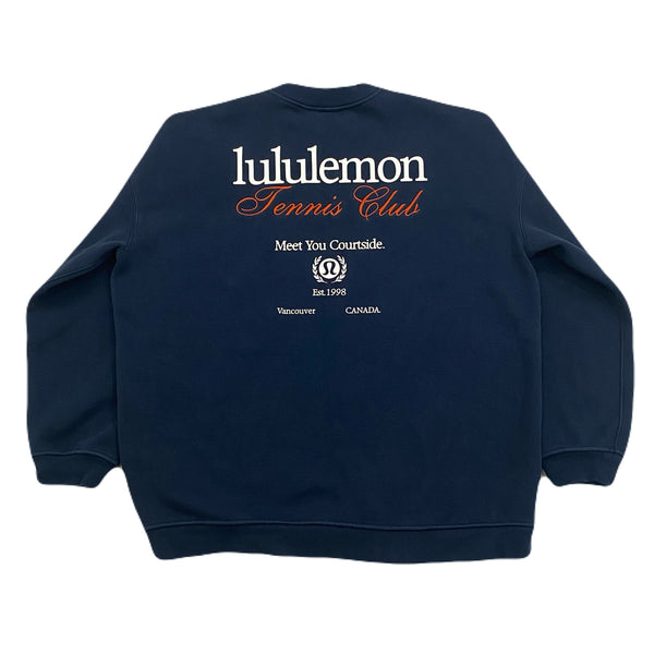 Lululemon Tennis Club Heavyweight Navy Oversized Crewneck Sweatshirt Women’s XL