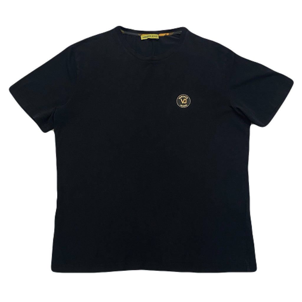Versace Jeans Black Gold Chest Logo Stretch T-Shirt Men’s XXXL