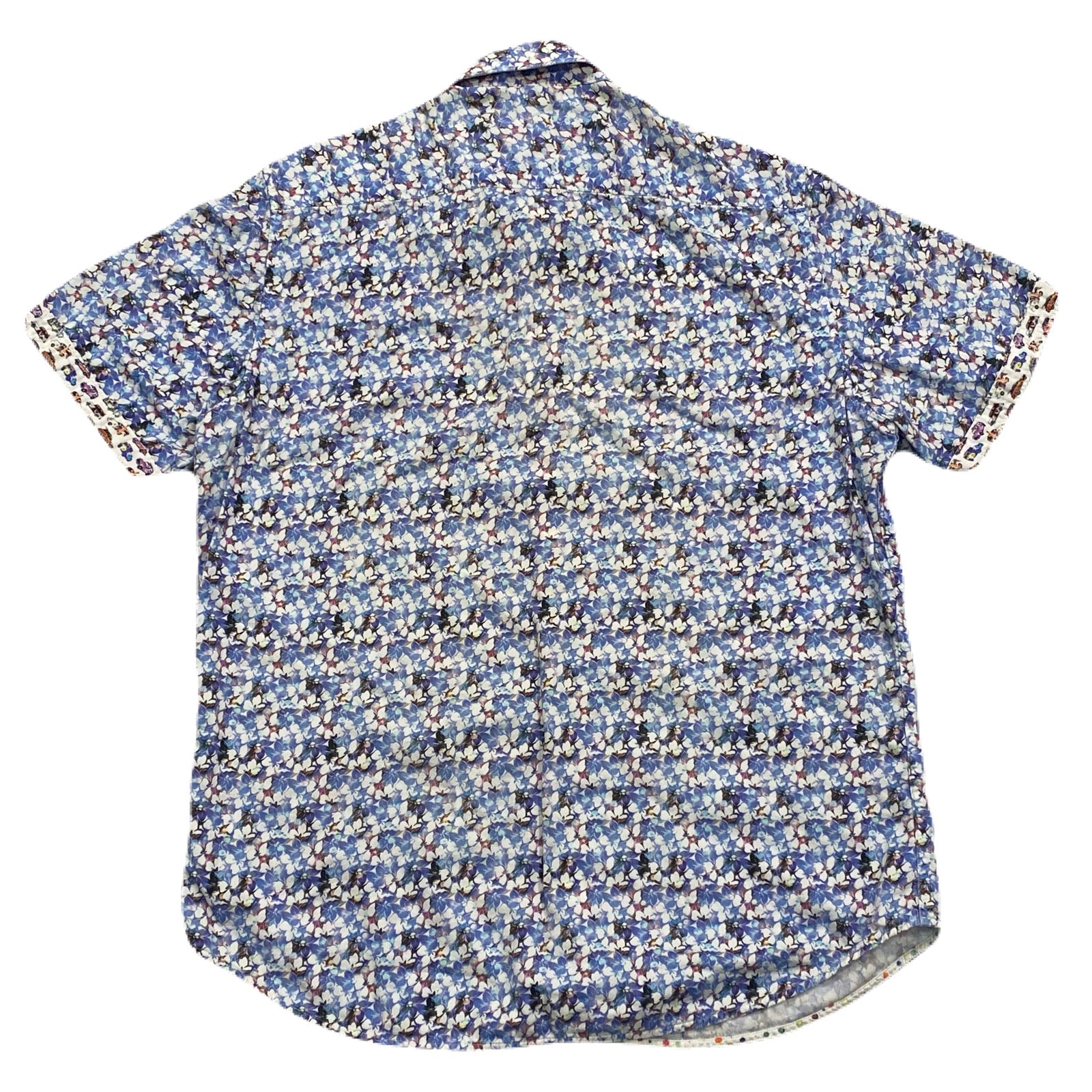 Robert Graham Floral VW Bus Polka Dot Flip Cuff Button Up Shirt Men’s Medium