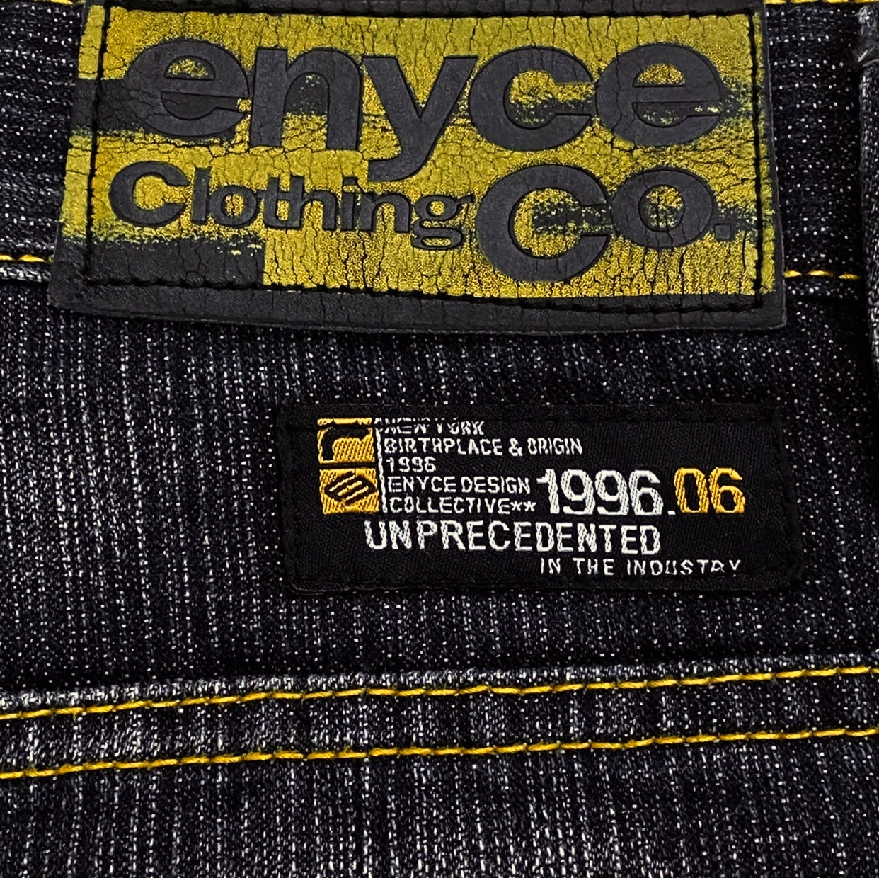 Enyce Embroidered Black Denim Shorts 32