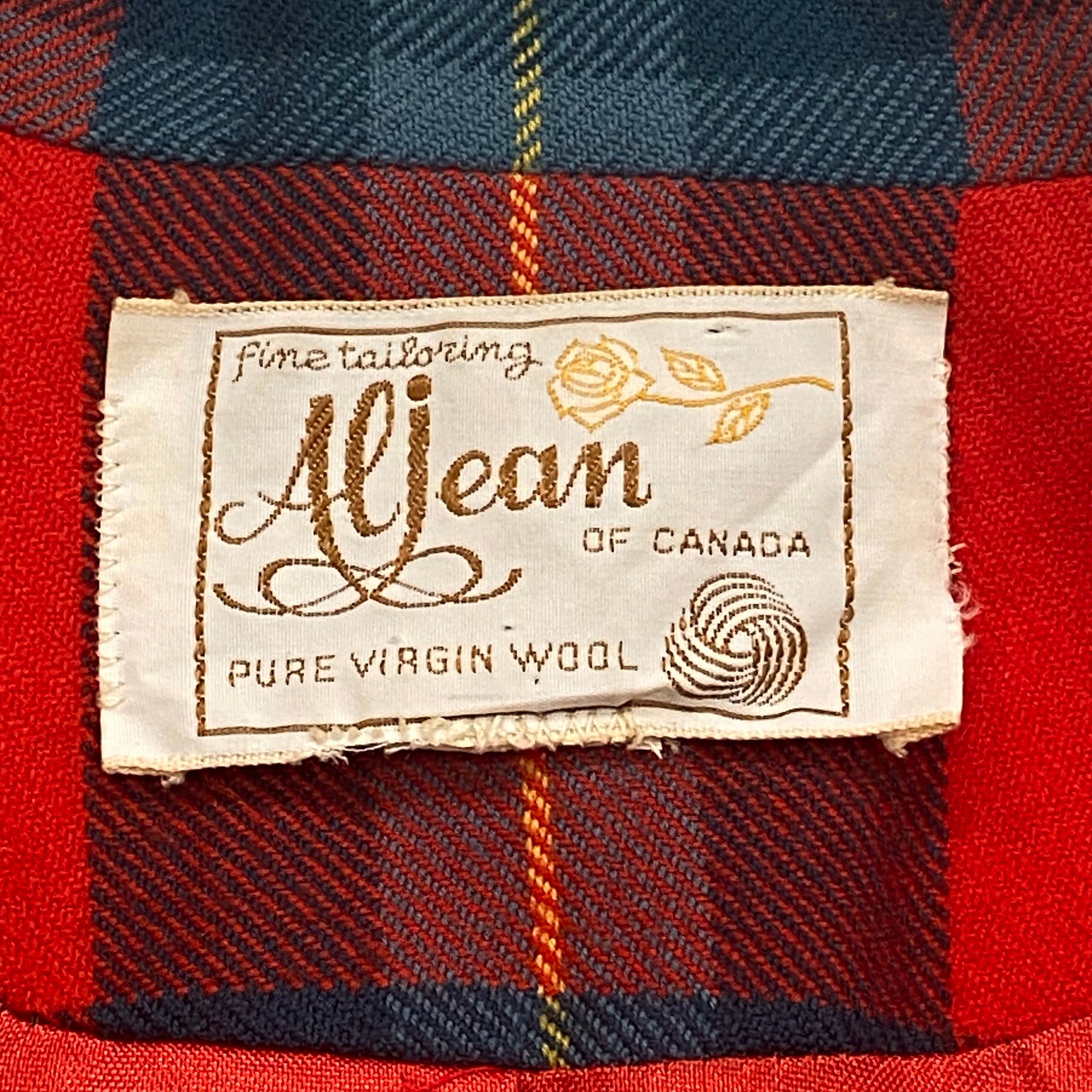 Vintage Aljean Lindsay Plaid Wool Blazer Jacket Women’s Size Unknown