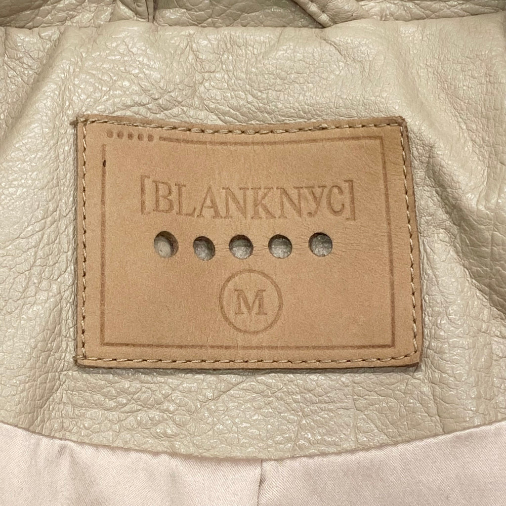 Blank NYC Embroidered Floral Faux Leather Studded Moto Jacket Medium