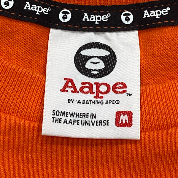 Aape A Bathing Ape Bape Skull & Crossbones Orange T-Shirt Men’s Medium
