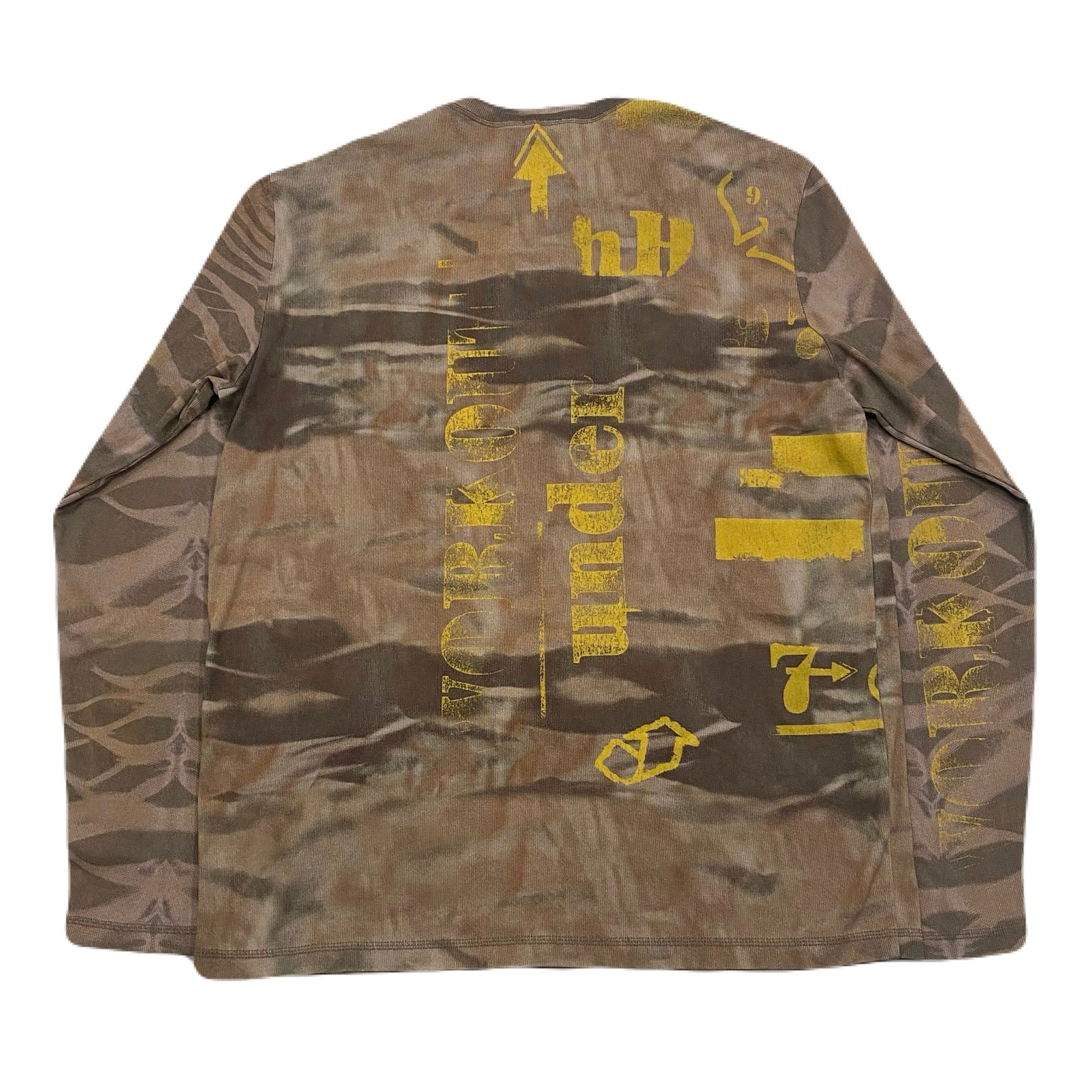 Diesel T-Juser Camo With Vintage Effect Henley Shirt Men’s XXL