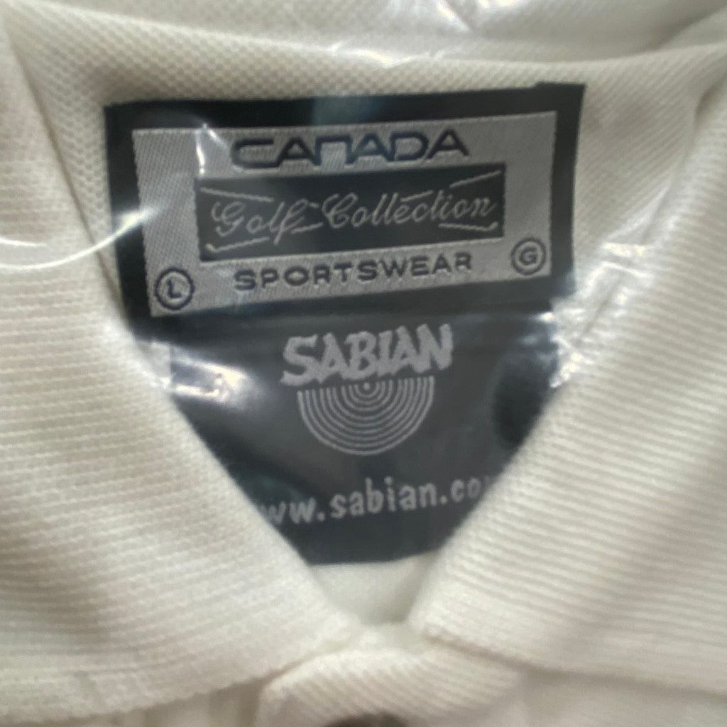 Vintage Sabian Cymbals Rock Music Polo Golf Shirt Men’s Large