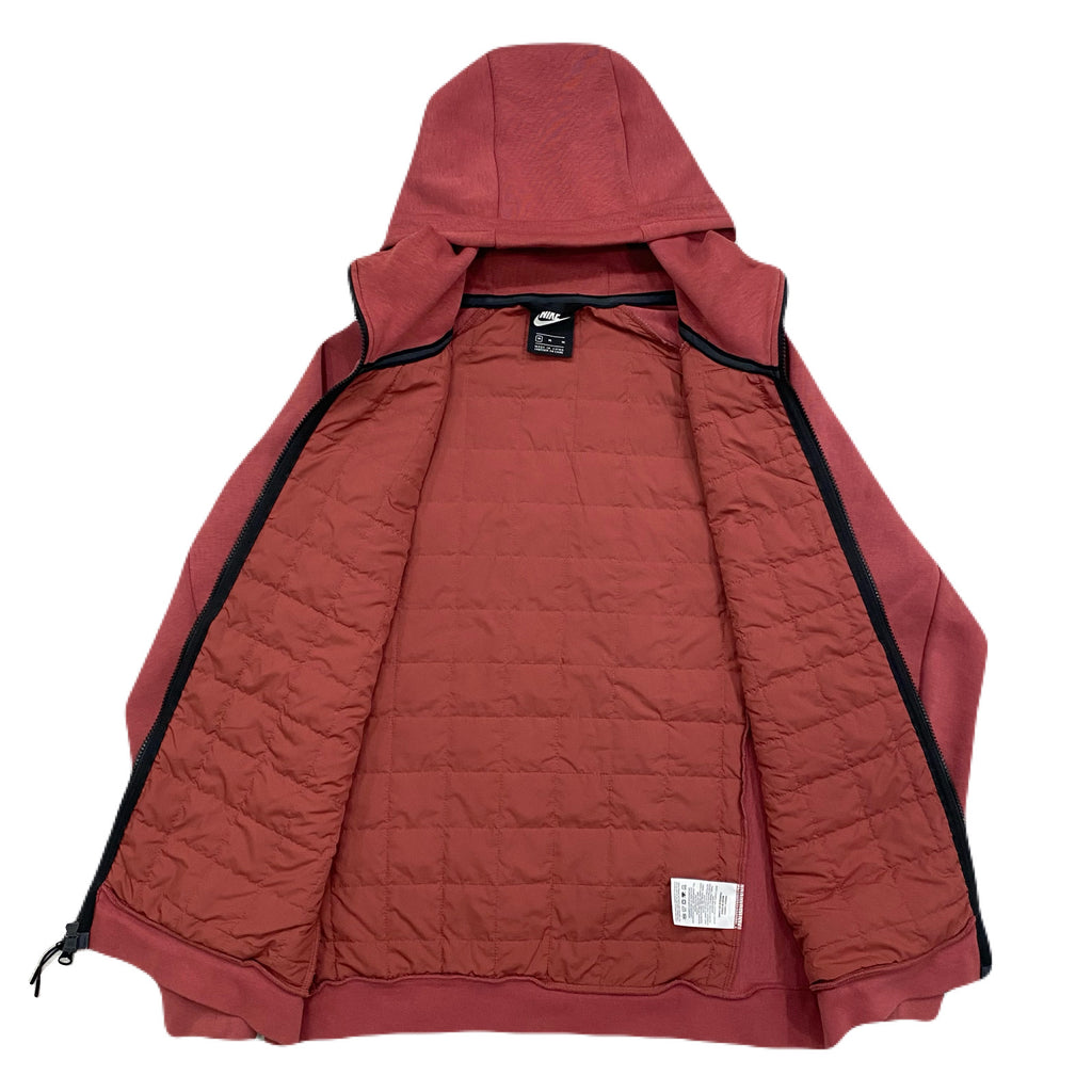 Nike Tech Fleece Winterized Quilted BV3701-661 Red Hoodie Zip Jacket Men’s Medium