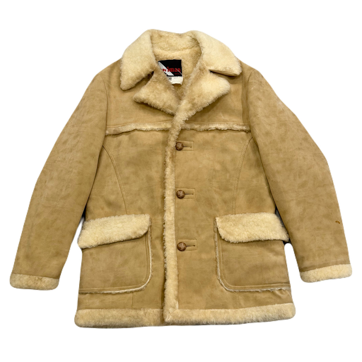 Vintage Wiman Made In USA Sherpa Lined Western Outdoor Rancher Chore Coat Men’s Medium
