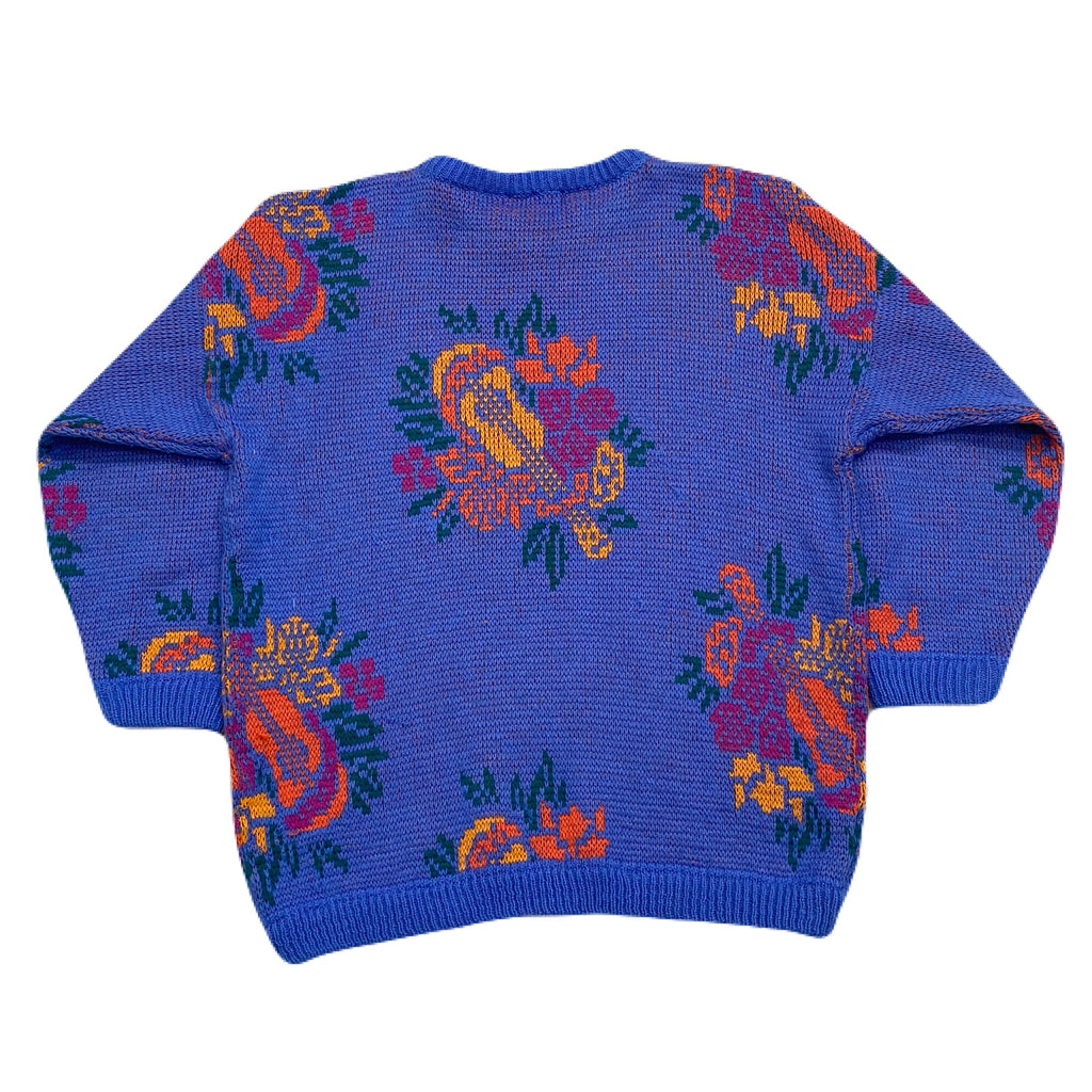 Vintage 80’s Esprit Sport Colorful Floral Sweater Women’s Medium