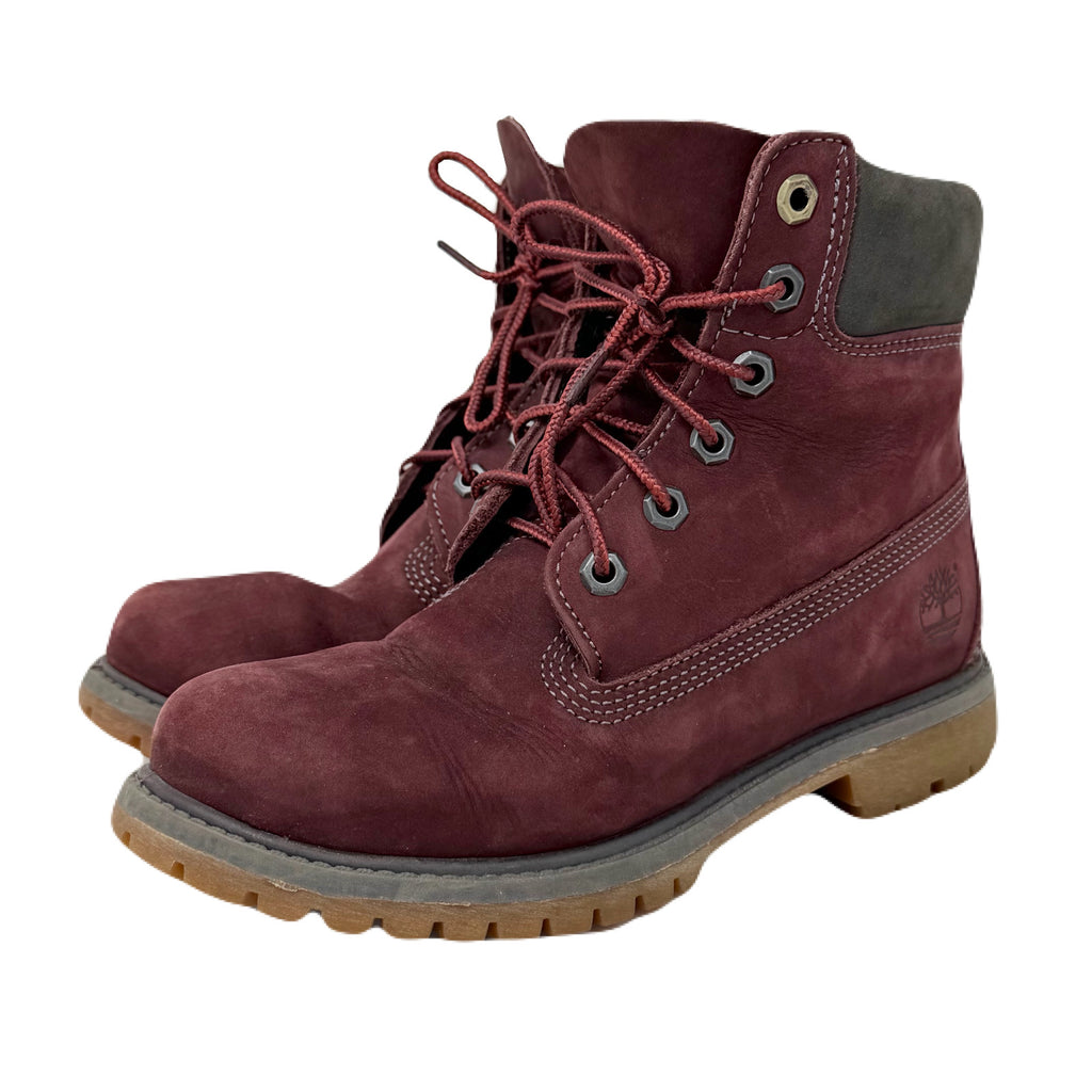 Timberland Nubuck A18NJ Primaloft 200 Gram Burgundy Boots Men’s 6.5 US