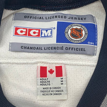 Load image into Gallery viewer, Vintage 90’s CCM NHL Vancouver Canucks White Air-knit Hockey Jersey Men’s Medium
