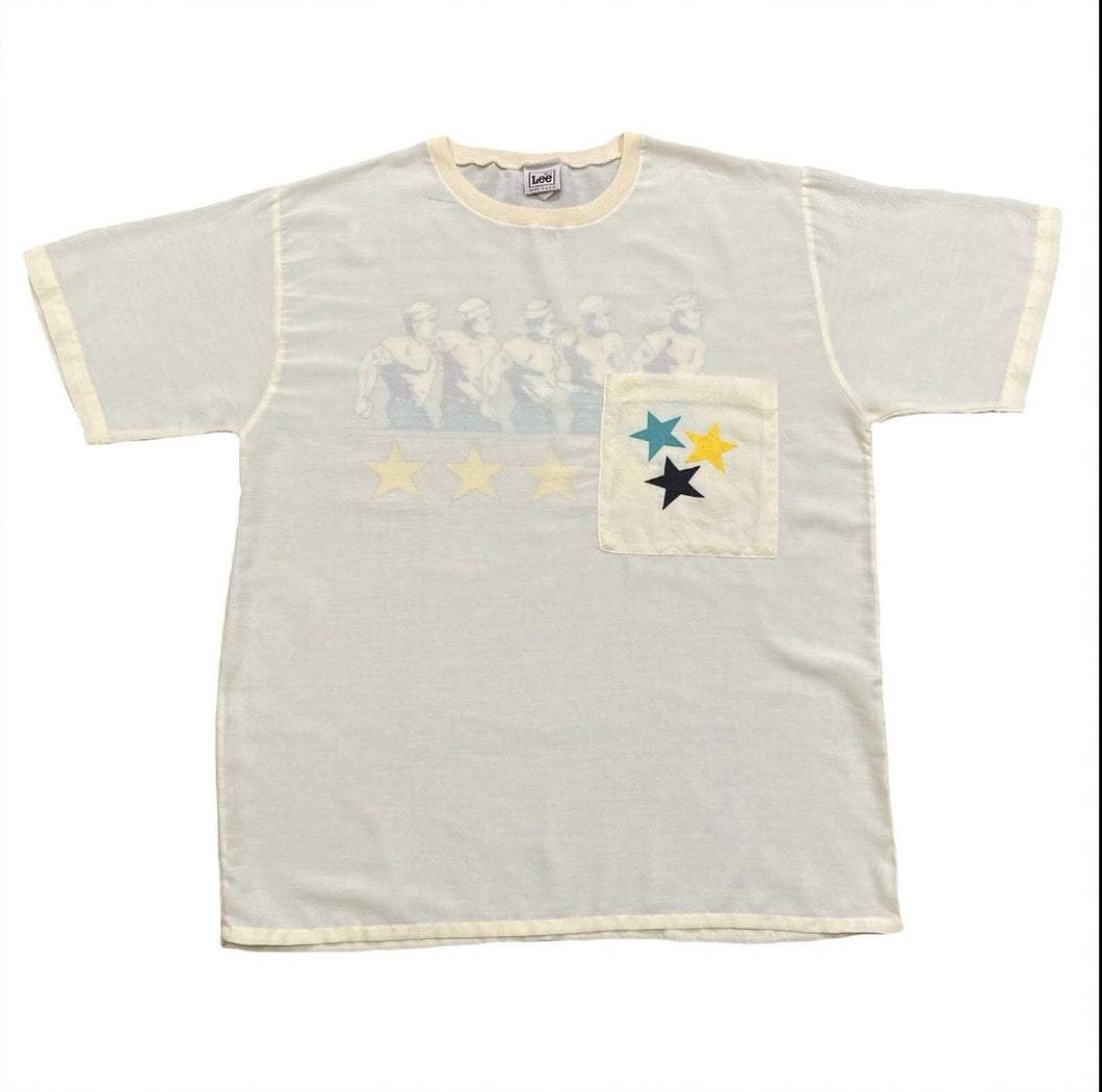 Vintage Lee Stars & Sailors Paper Thin Pocket T-Shirt Men’s XL