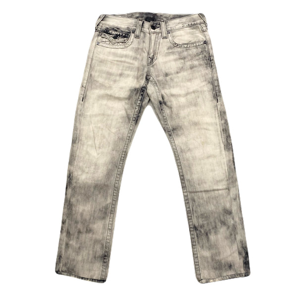 Vintage True Religion Ricky Straight Made In USA Gray Acid Wash Jeans Men’s 31x29