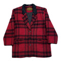Vintage Woolrich Red Black Plaid Wool Mohair Blazer Jacket Women’s Medium