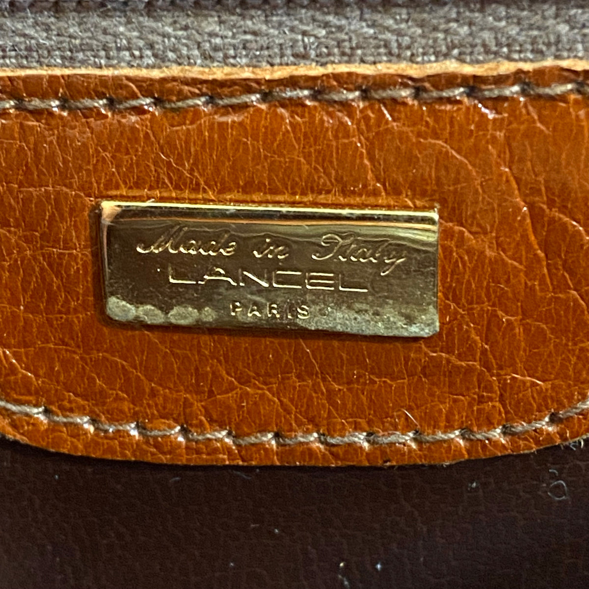Lancel Paris Crocodile Embossed Leather Made In Italy Purse Bag