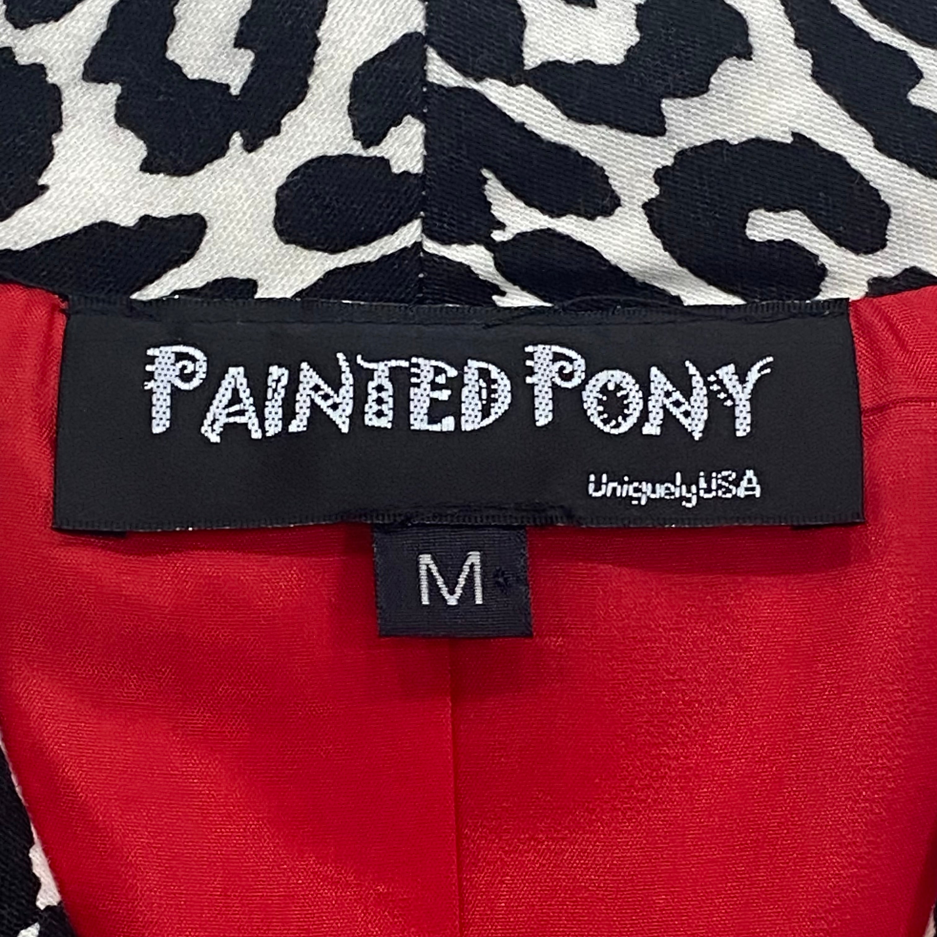 Vintage 80's Painted Pony Animal Print Blazer Jacket Women’s Medium