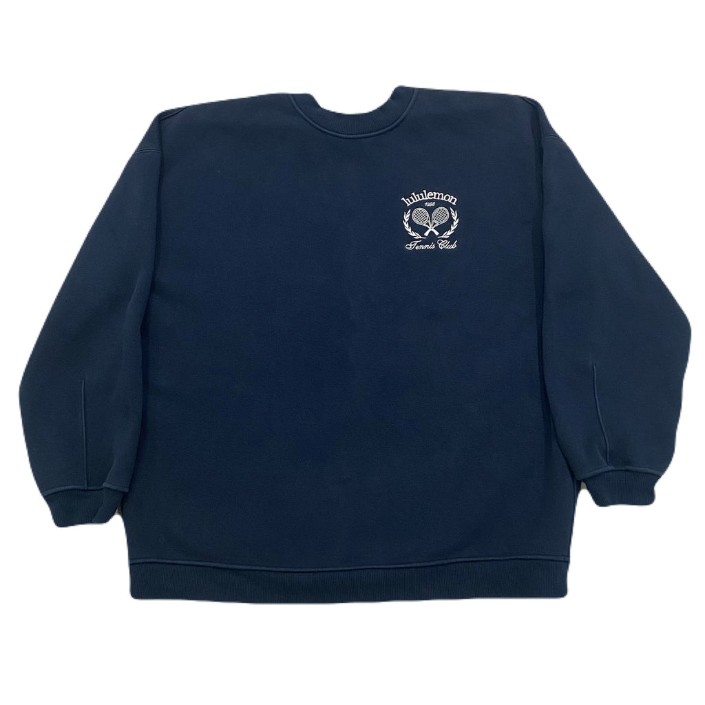 Lululemon Tennis Club Heavyweight Navy Oversized Crewneck Sweatshirt Women’s XL