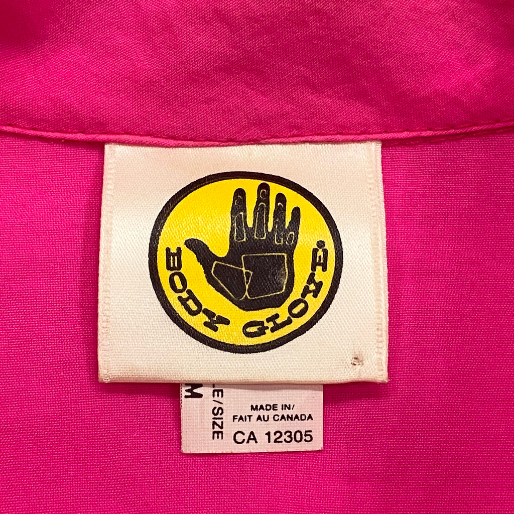 Vintage Body Glove Transparent Clear Back Neon Pink Jacket Women’s Medium