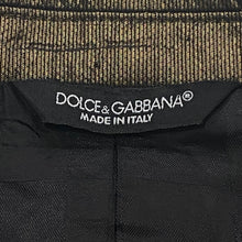 Load image into Gallery viewer, Dolce &amp; Gabbana 2007 Metallic Gold Two Button Black Lapelle Tuxedo Blazer Jacket Men’s 46
