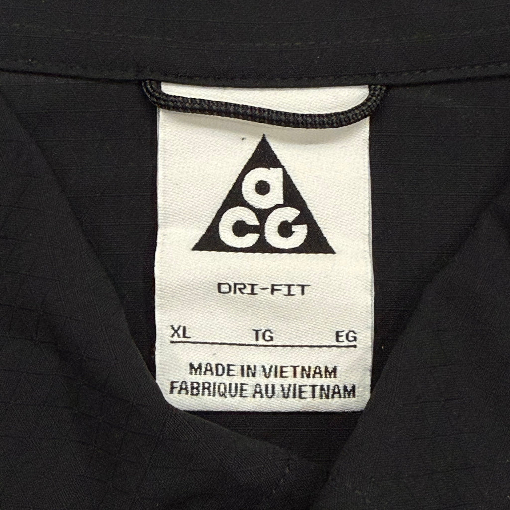 Nike ACG Dri-Fit UV Devastation Trail DN3936-010 Black Button Up Shirt Men’s XL