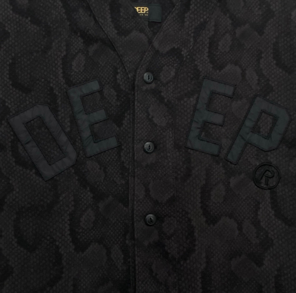 10 Deep Snake Skin All Over Print AOP Baseball Jersey Shirt Men’s Medium