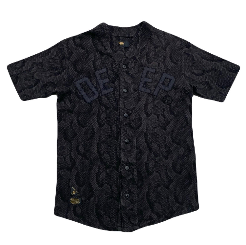 10 Deep Snake Skin All Over Print AOP Baseball Jersey Shirt Men’s Medium