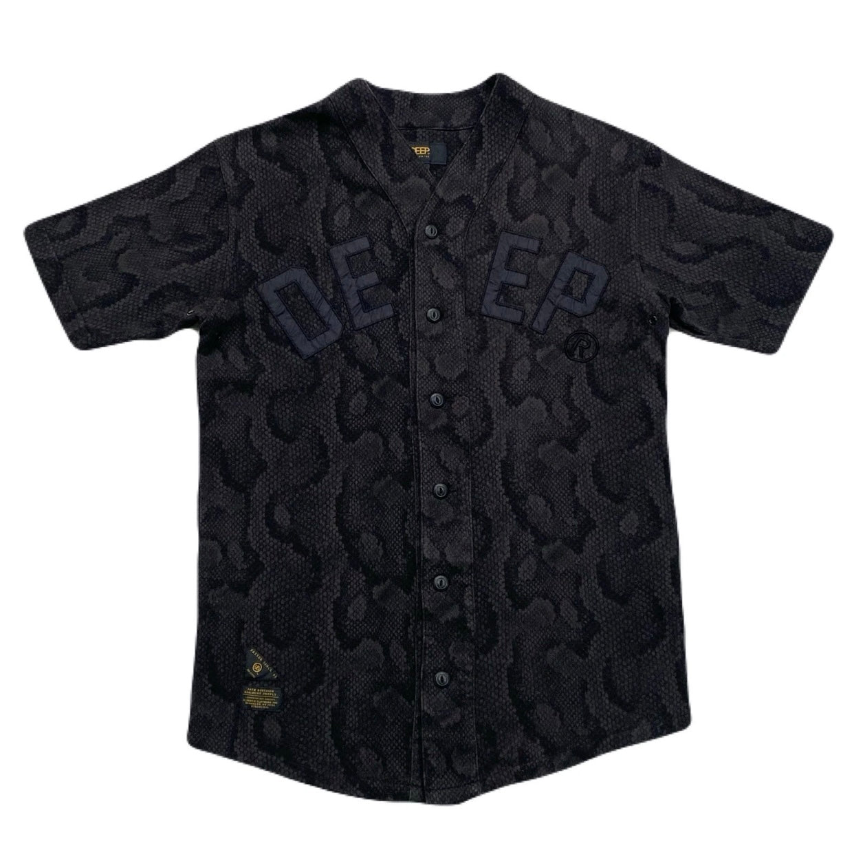 10 Deep Snake Skin All Over Print AOP Baseball Jersey Shirt Men’s Medium