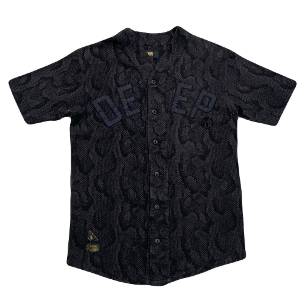 10 Deep Snake Skin All Over Print AOP Baseball Jersey Shirt Men’s Medium