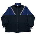 Vintage 90’s Nike White Tag Black & Navy Blue Zip Track Jacket Men’s XL