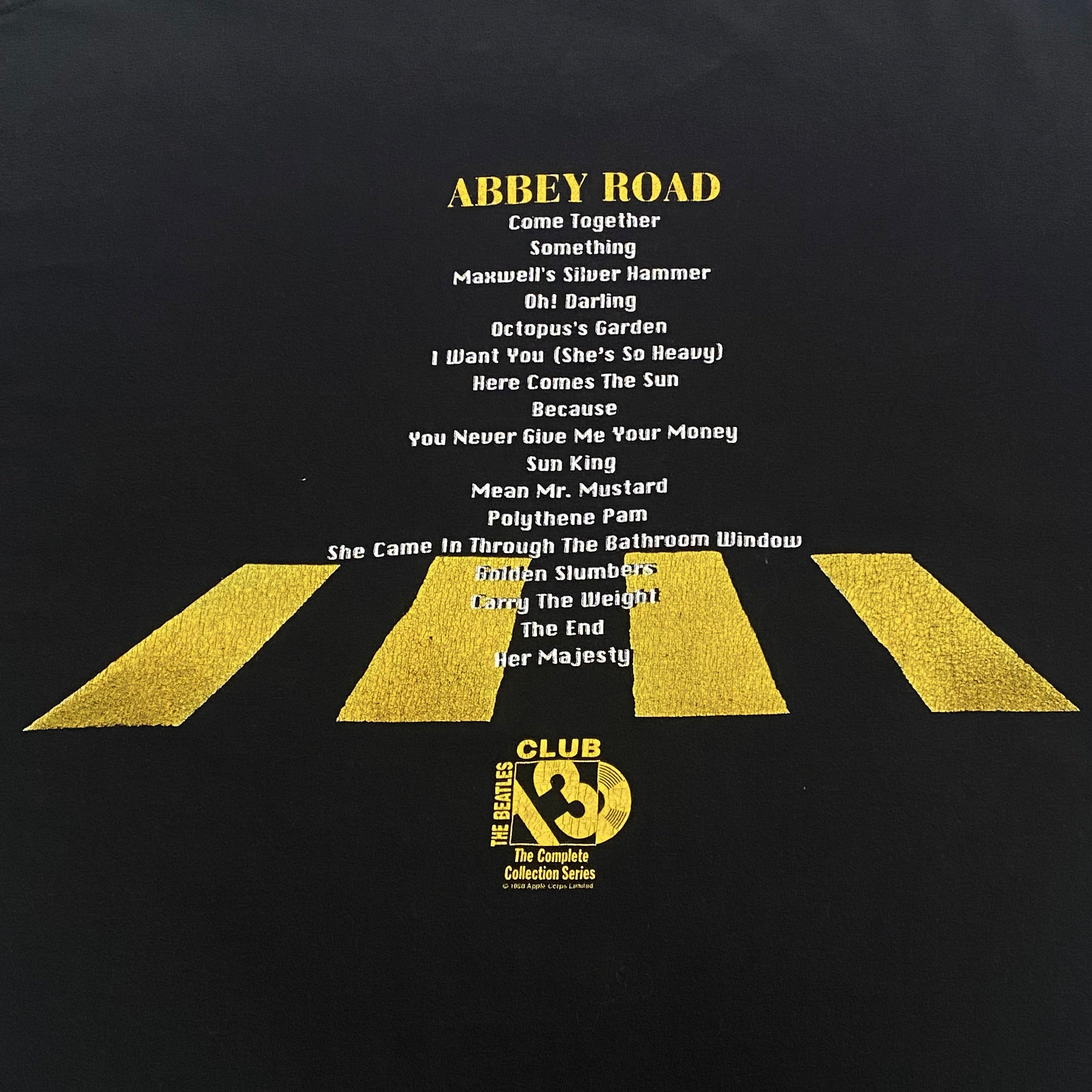 Vintage 1996 The Beatles Abbey Road Apple Corp M&O Knits T-Shirt Men’s XL