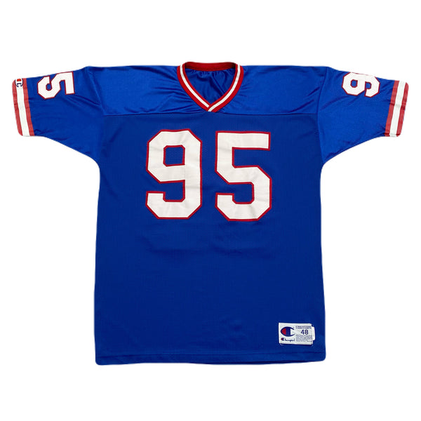Vintage Champion NFL Buffalo Bills Bryce Paup #95 Nylon USA Made Size 48 Jersey