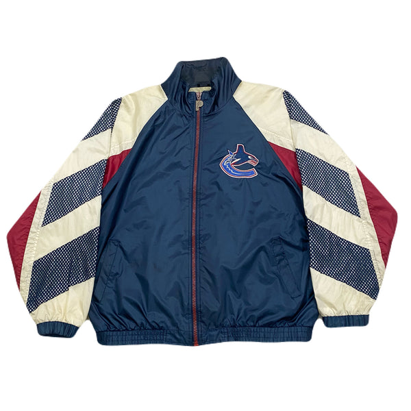 Vintage Pro Player NHL Vancouver Canucks Hockey Windbreaker Jacket Men’s Large