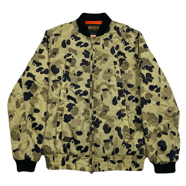Vintage 10.Deep Redtail Aviator Insulated Camo Bomber Jacket Men’s Medium