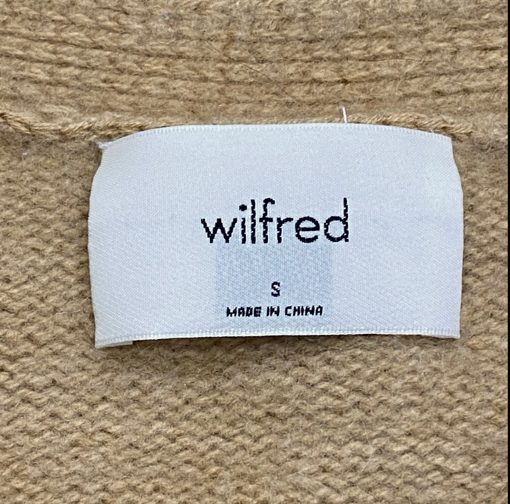Aritzia Wilfred 100% Cashmere Parco Knit Sweater Cardigan Women’s Small (Fits XS)