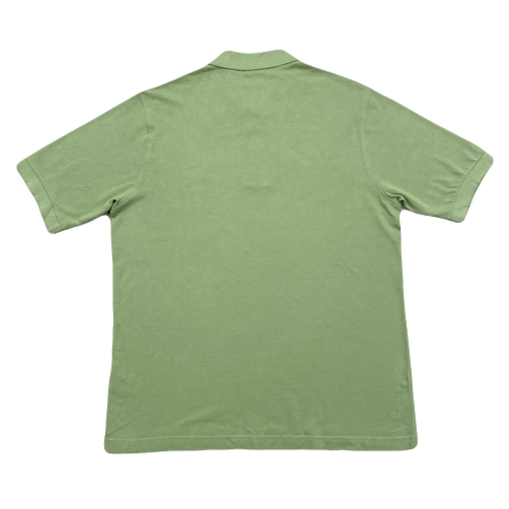 Burberry London Big Chest Logo Embroidered Green Cotton Polo Shirt Men’s Medium
