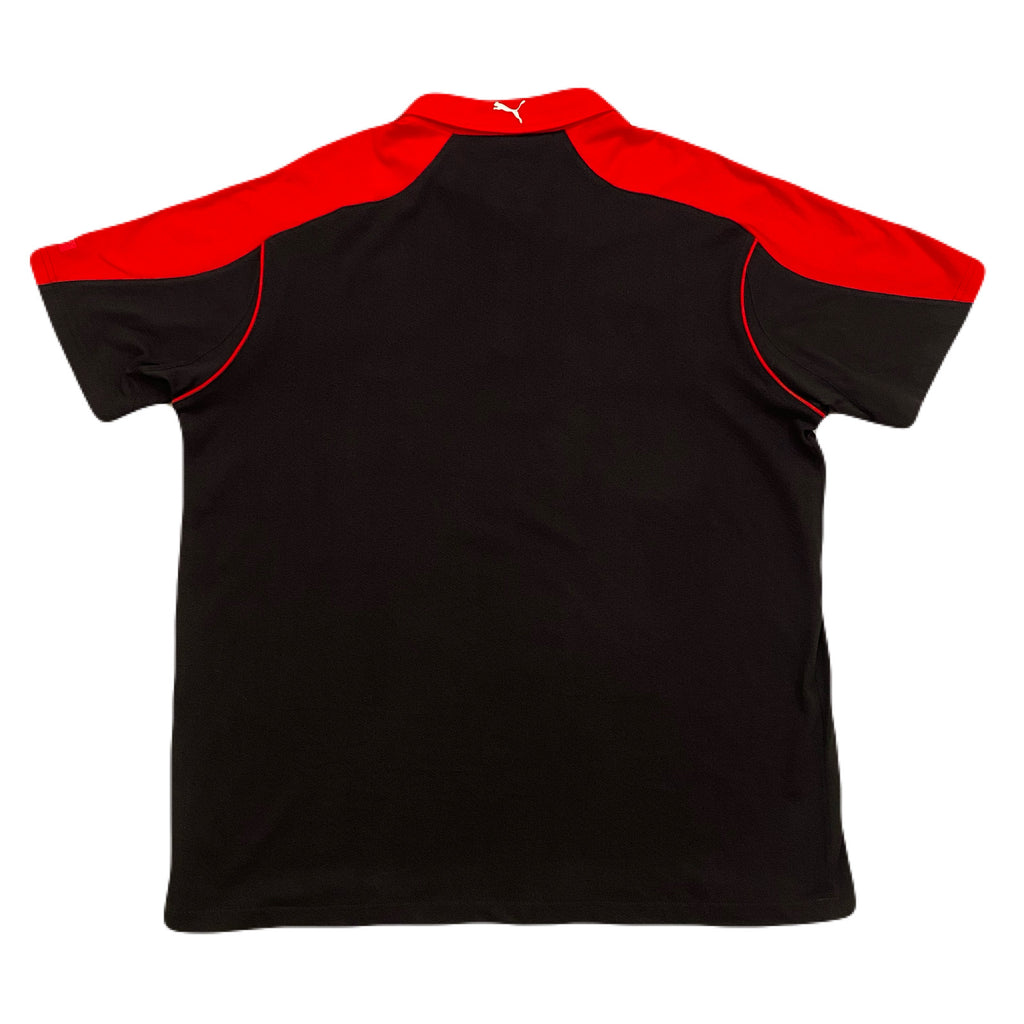 Puma Ferrari Scuderia Santander Black Red Mesh Back Polo Shirt Men’s XL